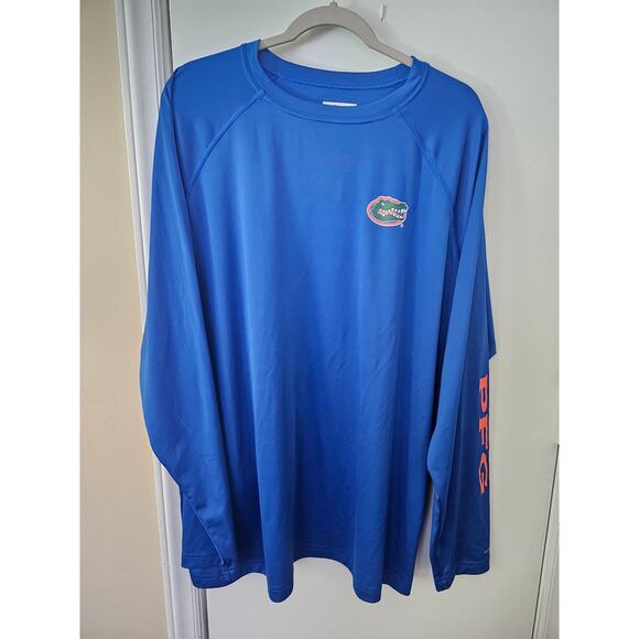 Men's Columbia Collegiate PFG Terminal Tackle Long Sleeve Shirt Florida Size XL - Picture 2 of 7